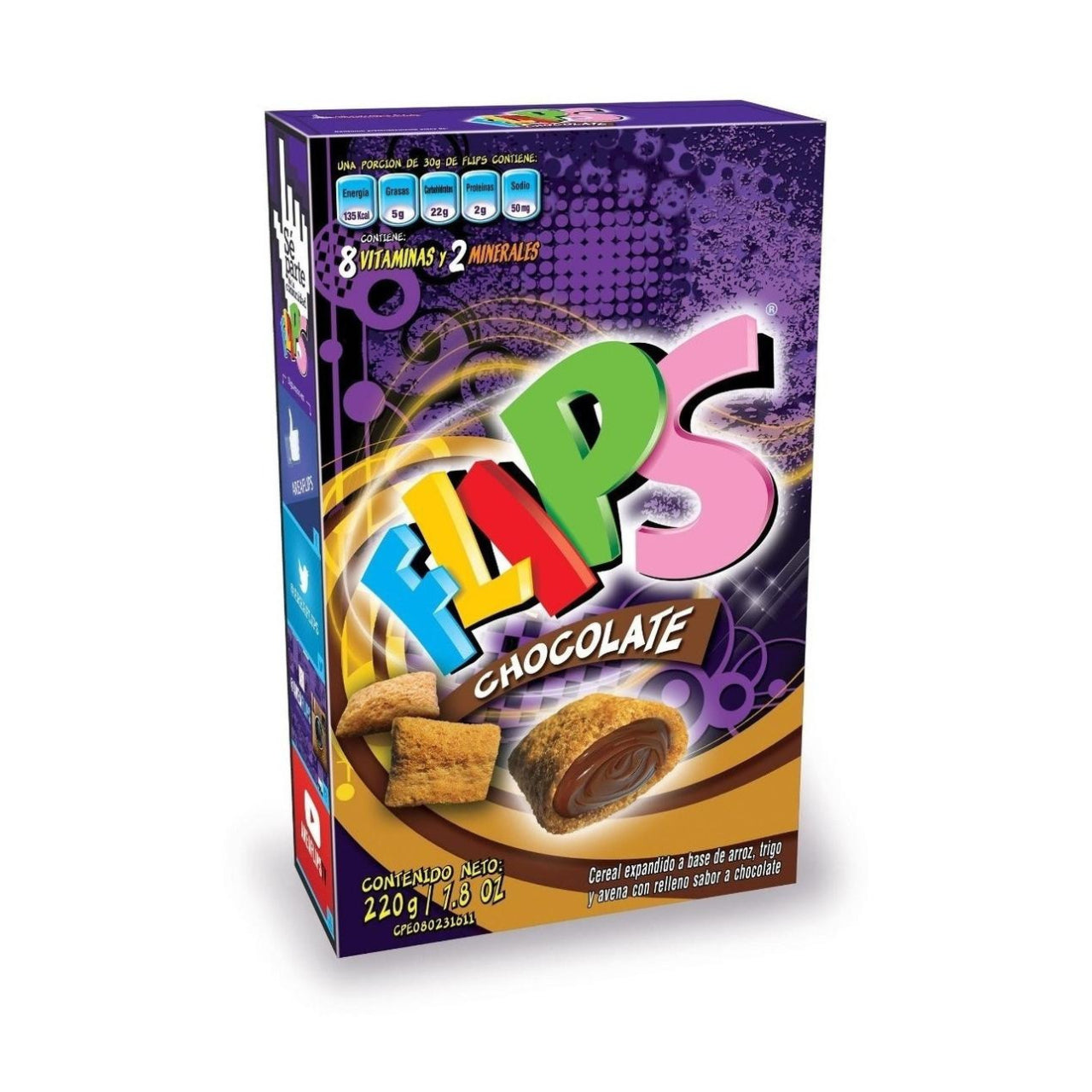 FLIPS CHOCOLATE 220 GR CAJA